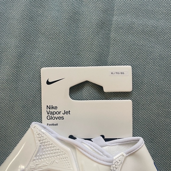 Nike Vapor Jet Magnigrip White/Blue Football Gloves Men's Size XL - Picture 2 of 8